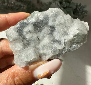 MINT GREEN CUB SUGAR FLUORITE | clears negative energy | declutters thoughts