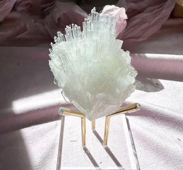 GLASSY SCOLECITE SPRAY WITH GREEN APOPHYLLITE | high vibrational | inner peace