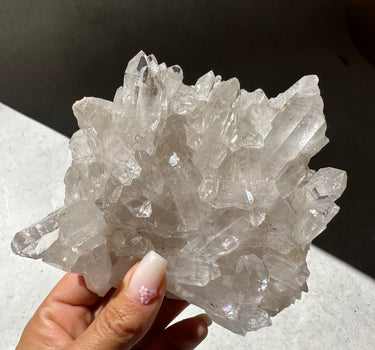 BRAZILIAN QUARTZ CRYSTAL CLUSTER WITH STARBRARY ETCHINGS & RAINBOWS |Clarity | Cosmic Connection