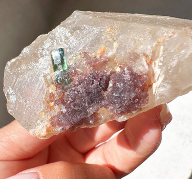 CITRINE WITH LEPIDOLITE AND BLUE LAGOON TOURMALINE
Abundance | Calm