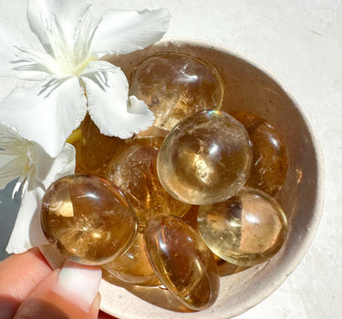 NATURAL GOLDEN CITRINE TUMBLES | joy | abundance