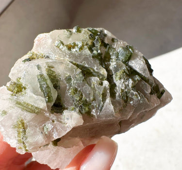 FOREST GREEN TOURMALINE IN QUARTZ – GROUNDING, STRENGTH & RENEWAL