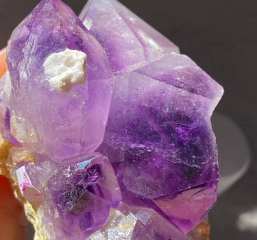 PHANTOM AMETHYST CLUSTER|with rutile sparkles